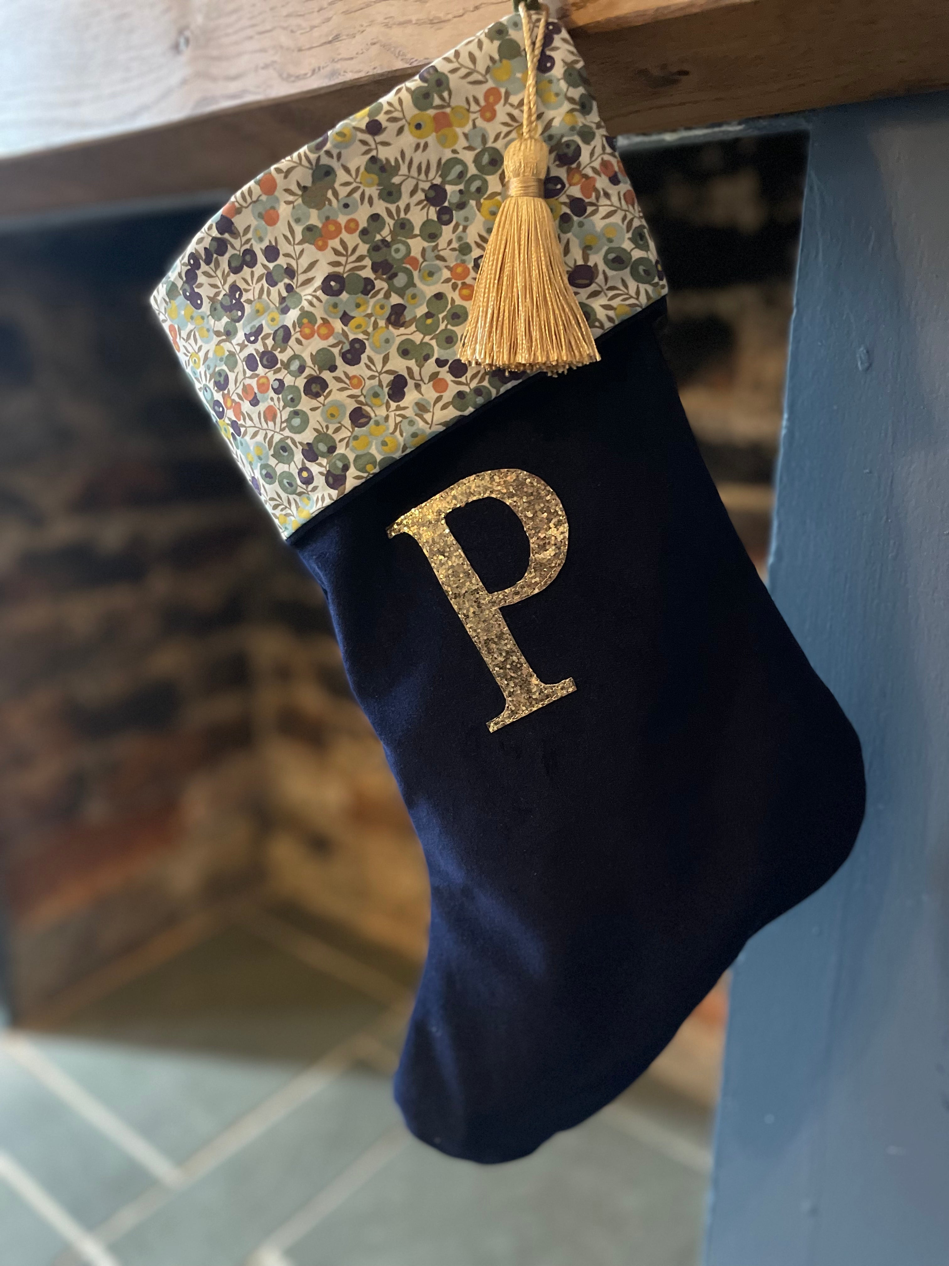 *Pre-order* Christmas stocking - Navy