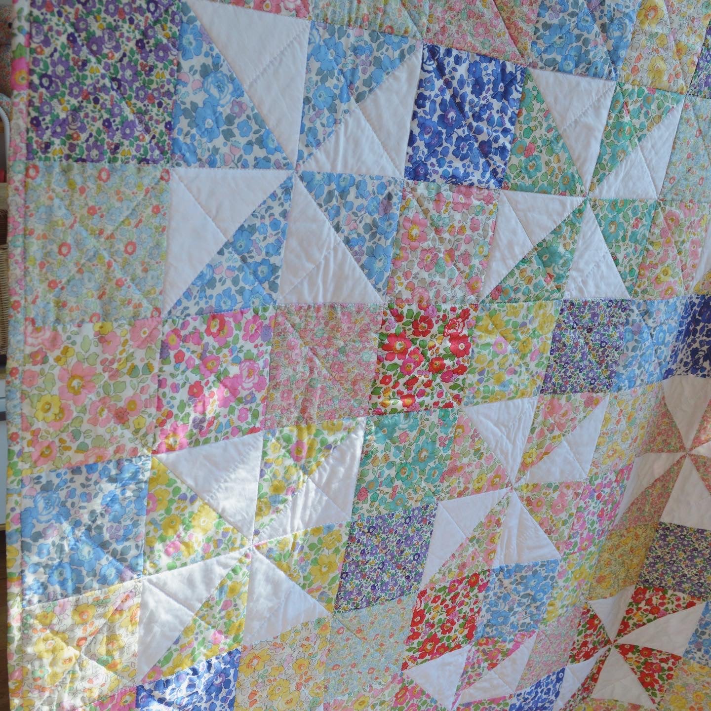 Limited edition quilt made with Liberty Tana Lawn™- The Rainbow Quilt